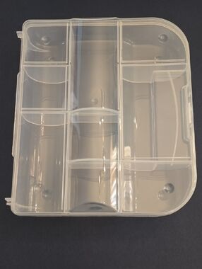 Clear Plastic Compartment Storage Box - Multi-Section Organizer (SB1)